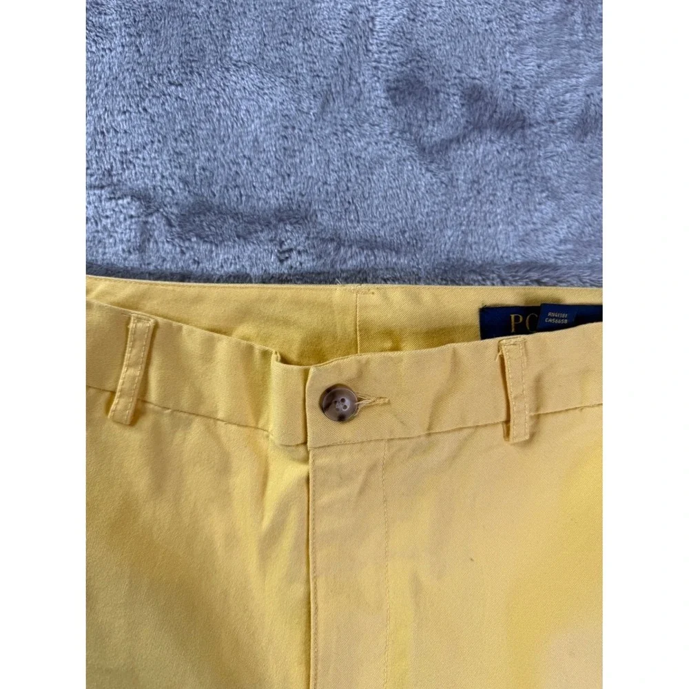Polo Ralph Lauren Shorts Boys Size 20 Yellow Chino Embroidered